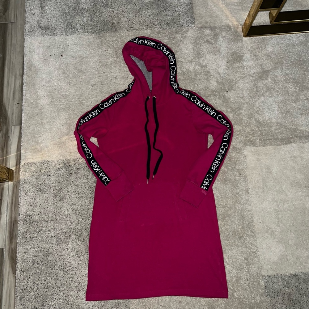 Calvin Klein Pink Sleeveless Hooded Dress